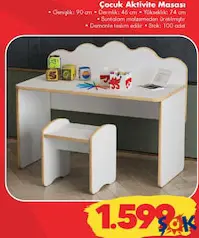 GARAJ HOME ÇOCUK AKTİVİTE MASASI GARAJ HOME ÇOCUK AKTİVİTE MASASI